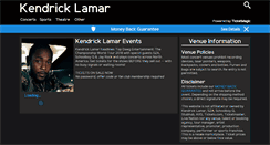 Desktop Screenshot of kendricklamartickets.com